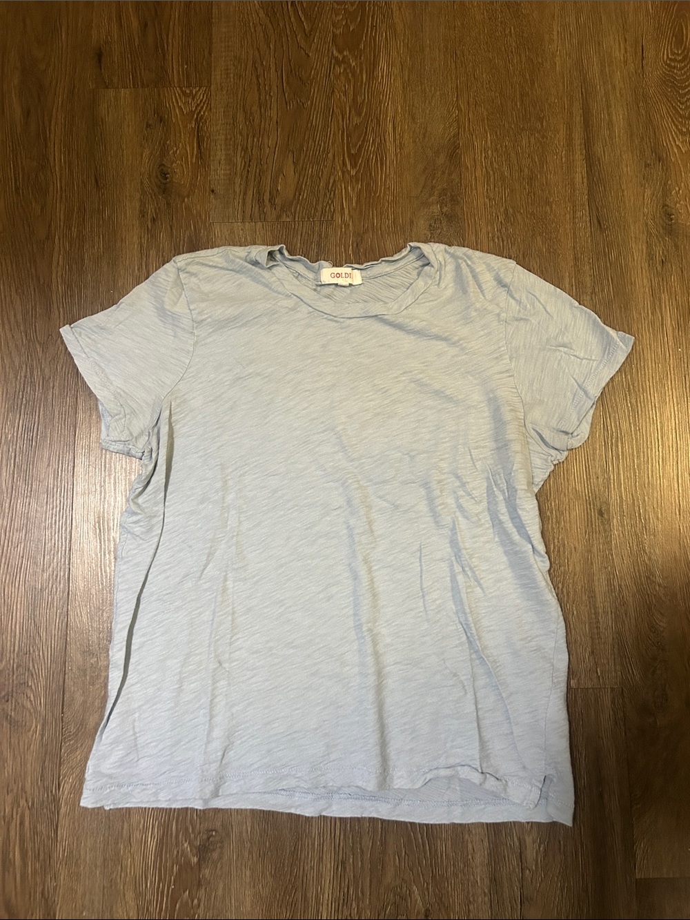 Goldie Pale Blue Short Sleeve Slub Tee size small